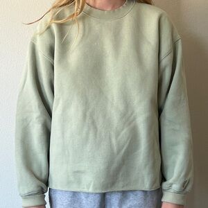 Sage Aritzia Boyfriend Crewneck